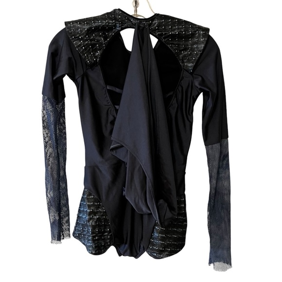 10th House Purple contemporary dance Unitard costume small adult with Hood - Picture 4 of 15